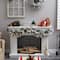 6ft. Pre-Lit LED Flocked Christmas Garland with Pinecones